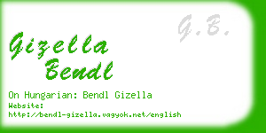 gizella bendl business card